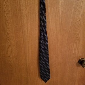 Navy / sky blue swirl tie